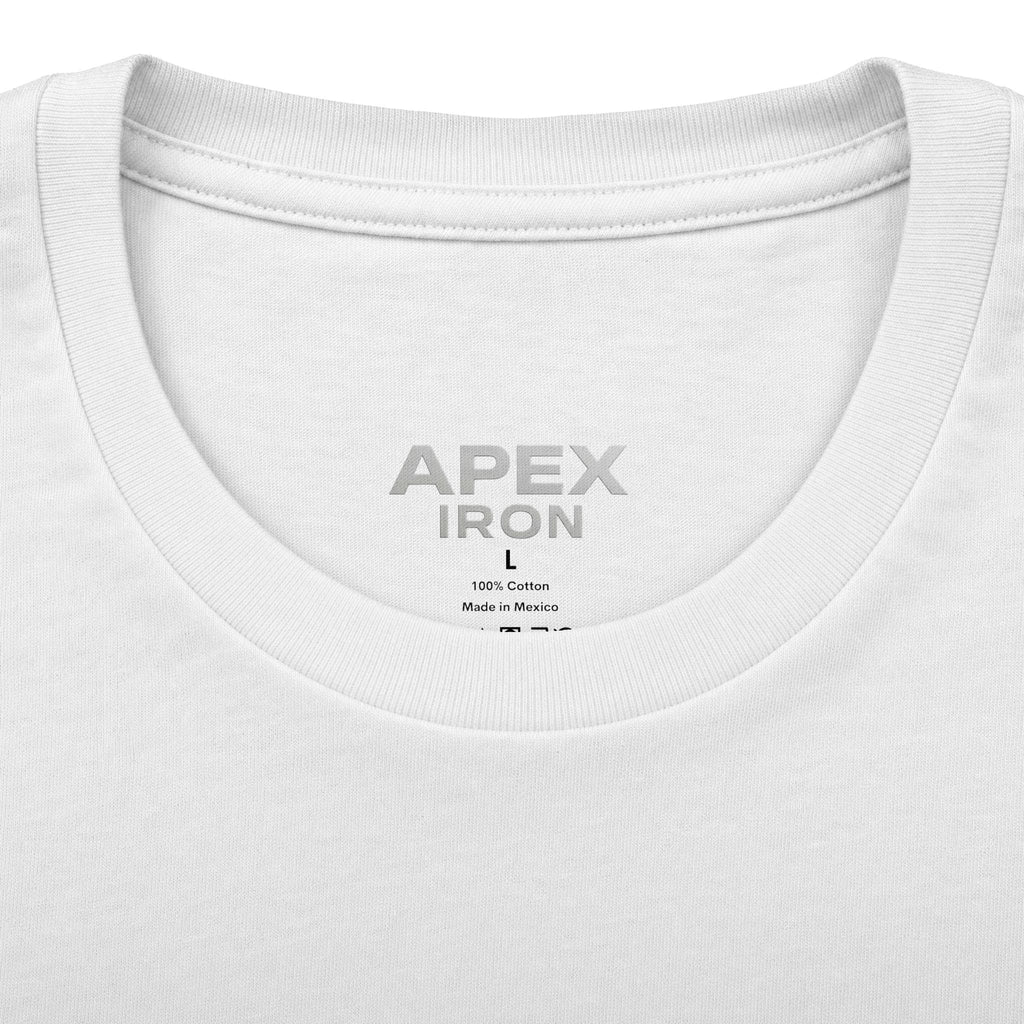 Apex Iron Gym Tee — Red Logo Strength T-Shirt