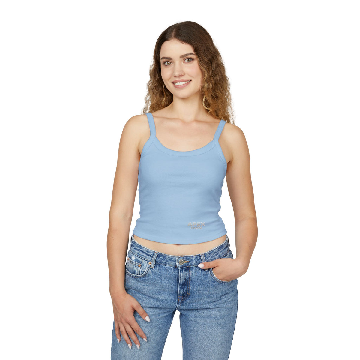 Apex Iron Crop Tank Top — Women's Fitness & Gym Spaghetti Strap Tank