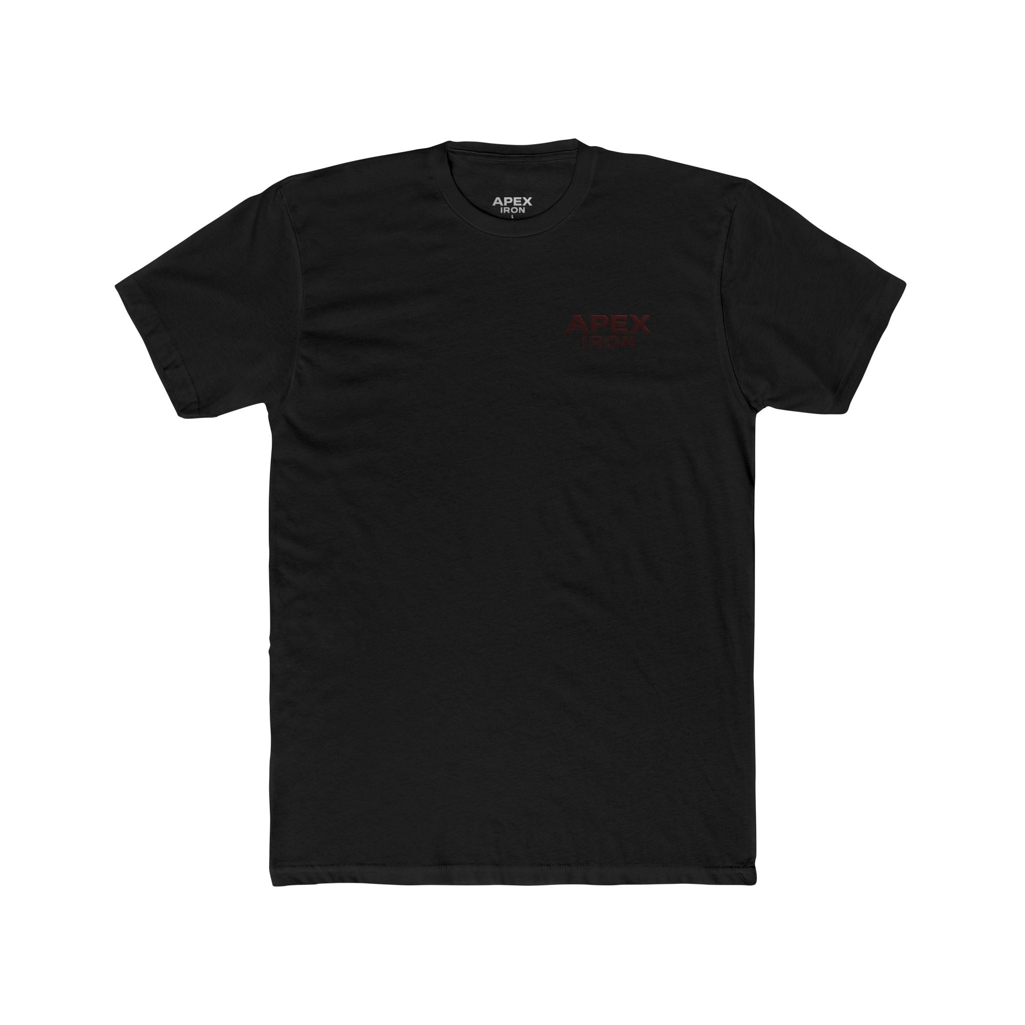 Apex Iron Gym Tee — Red Logo Strength T-Shirt