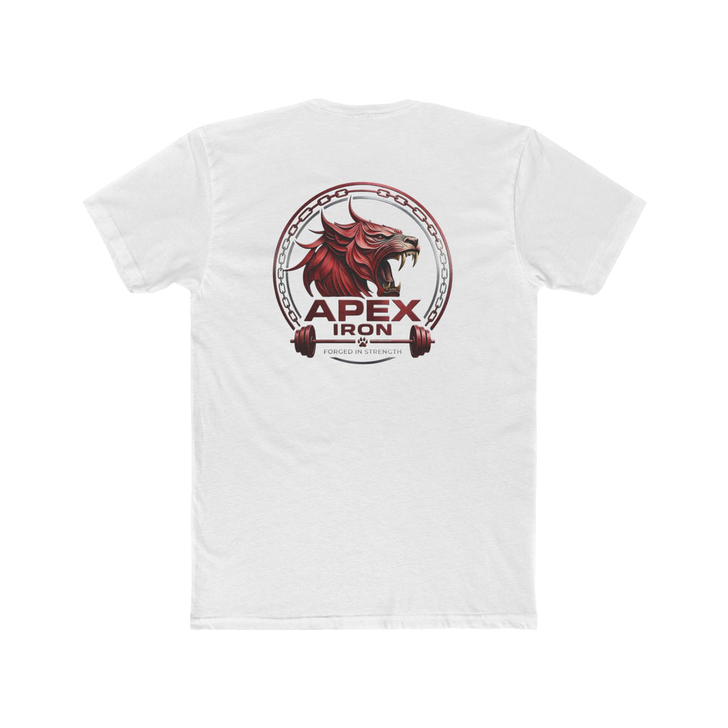 Apex Iron Gym Tee — Red Logo Strength T-Shirt