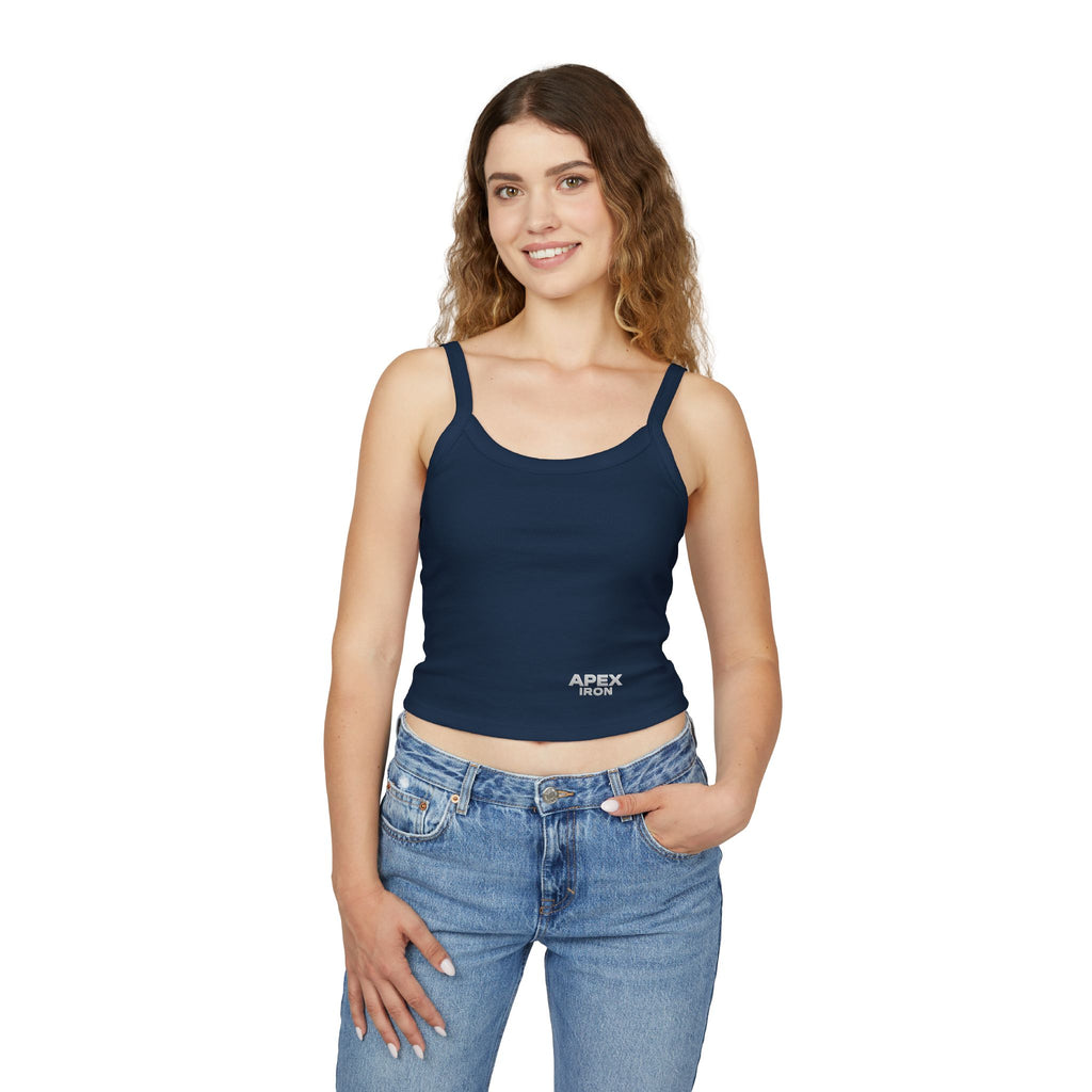 Apex Iron Crop Tank Top — Women's Fitness & Gym Spaghetti Strap Tank