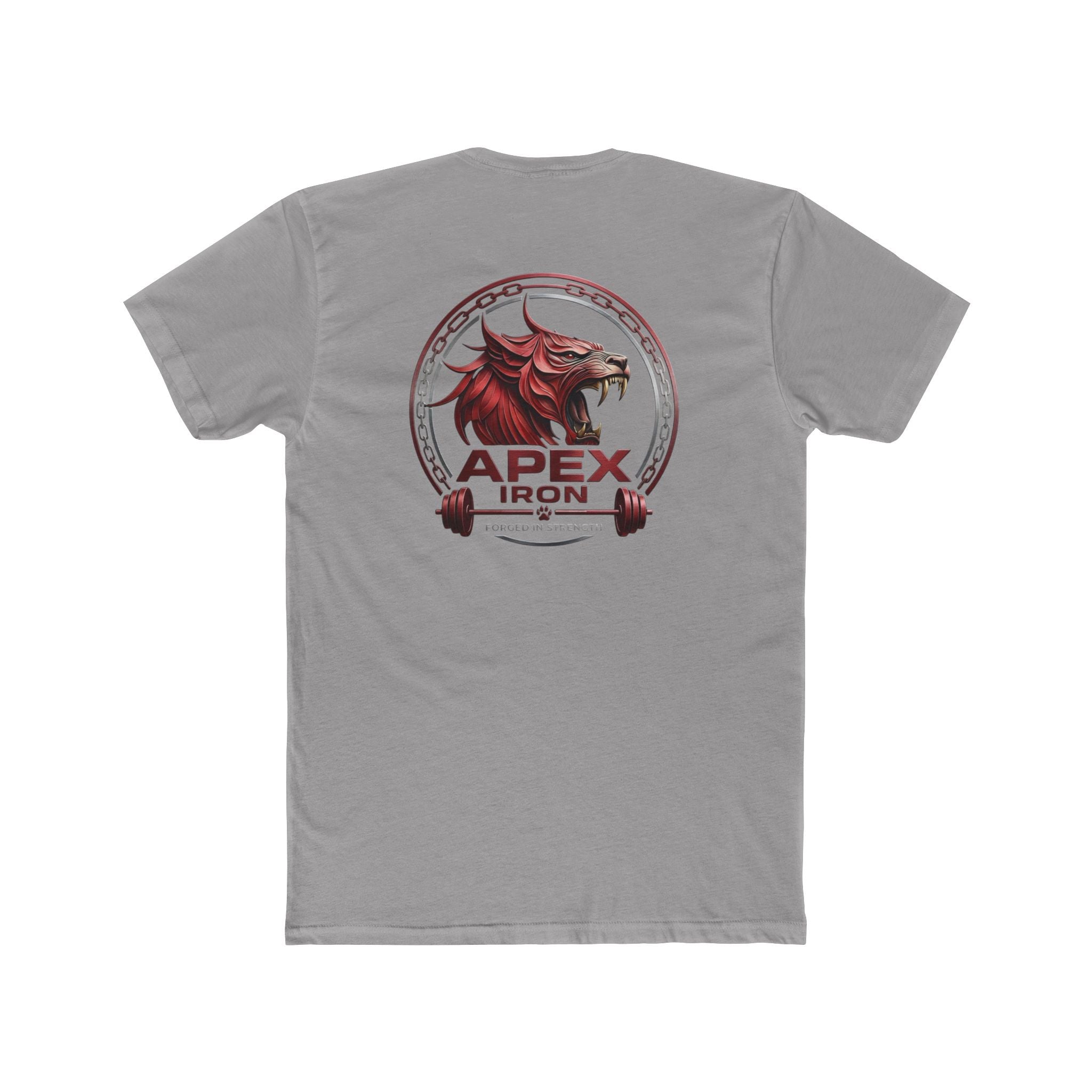 Apex Iron Gym Tee — Red Logo Strength T-Shirt
