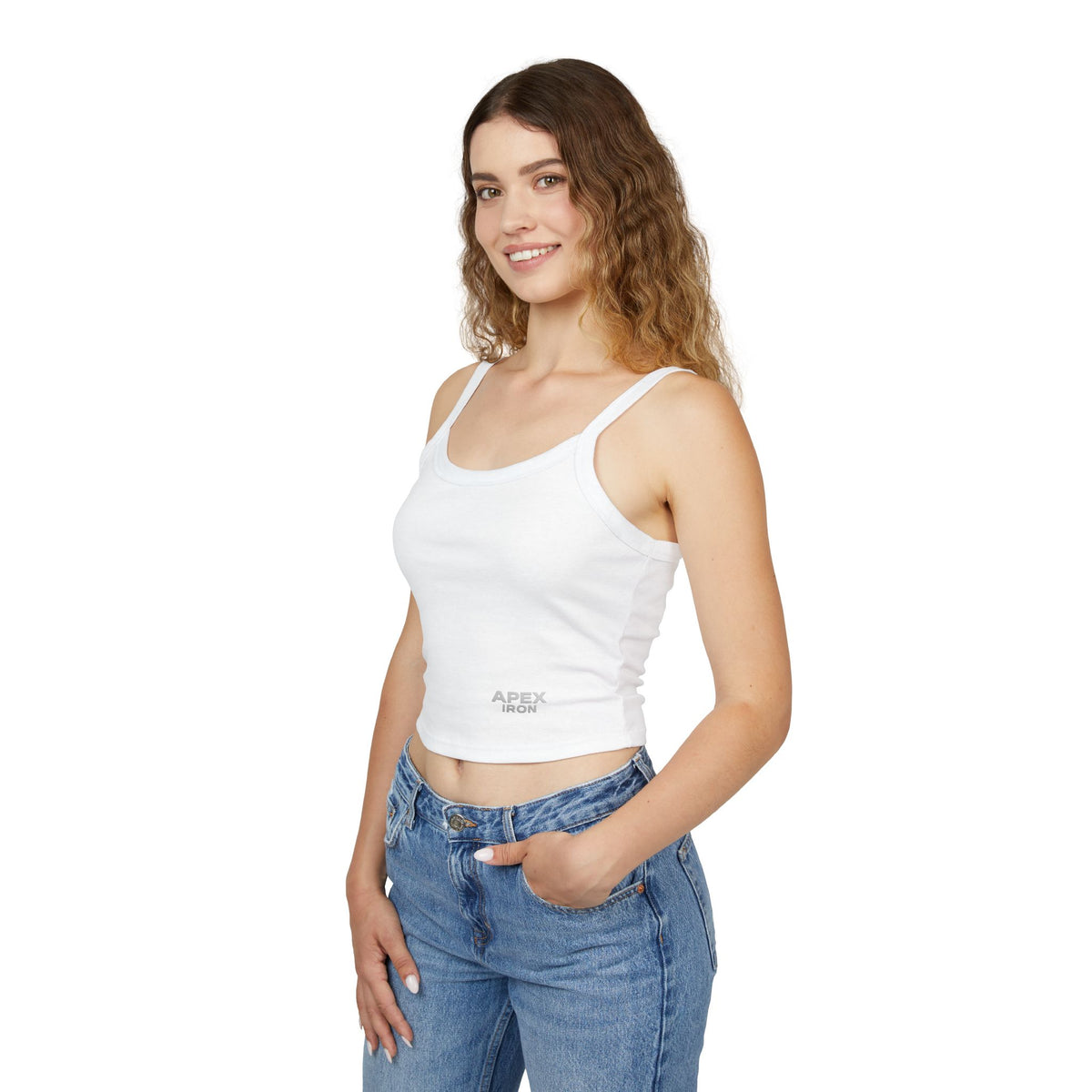 Apex Iron Crop Tank Top — Women's Fitness & Gym Spaghetti Strap Tank