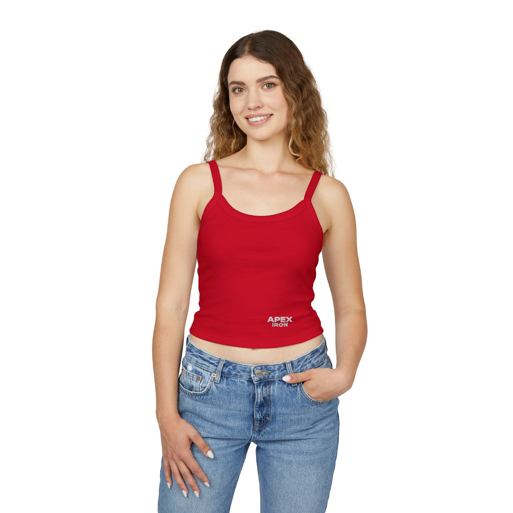 Apex Iron Crop Tank Top — Women's Fitness & Gym Spaghetti Strap Tank