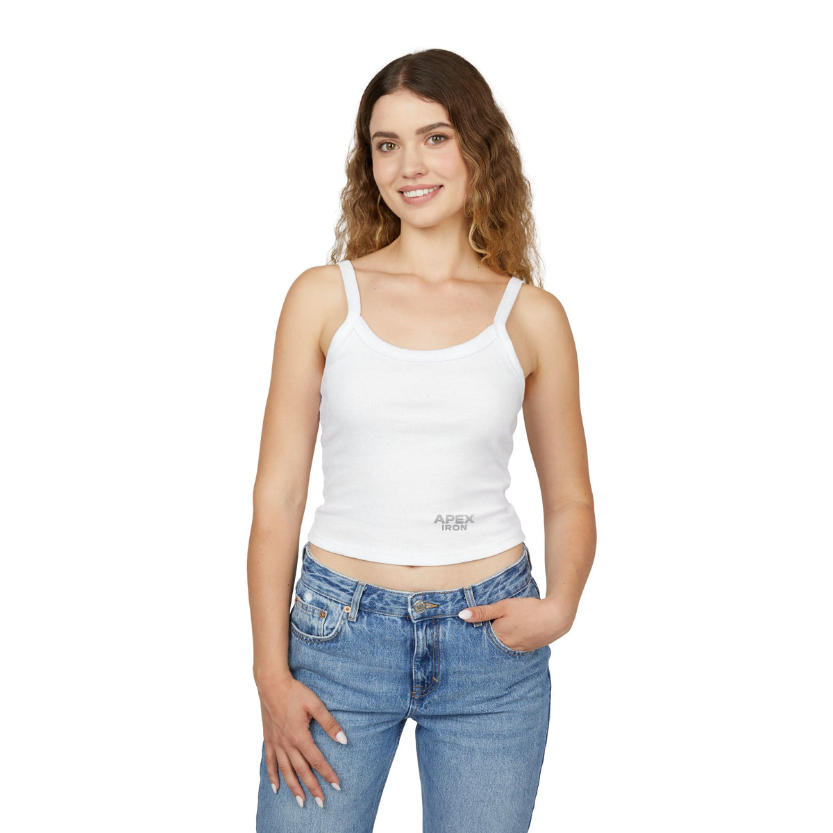 Apex Iron Crop Tank Top — Women's Fitness & Gym Spaghetti Strap Tank