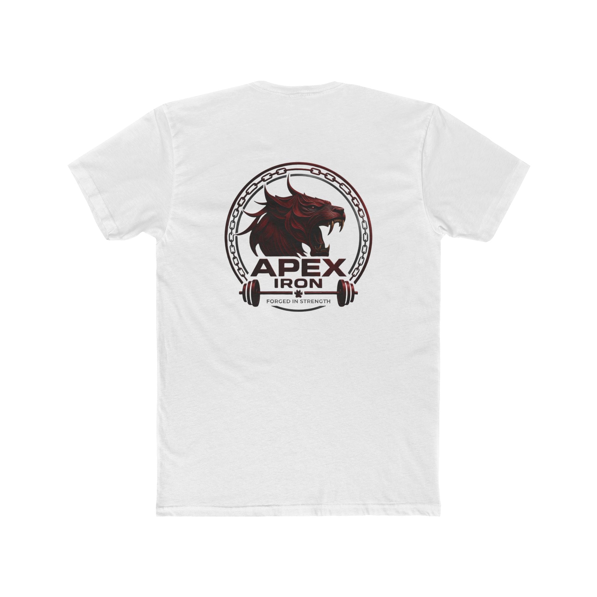 Apex Iron Gym Tee — Red Logo Strength T-Shirt