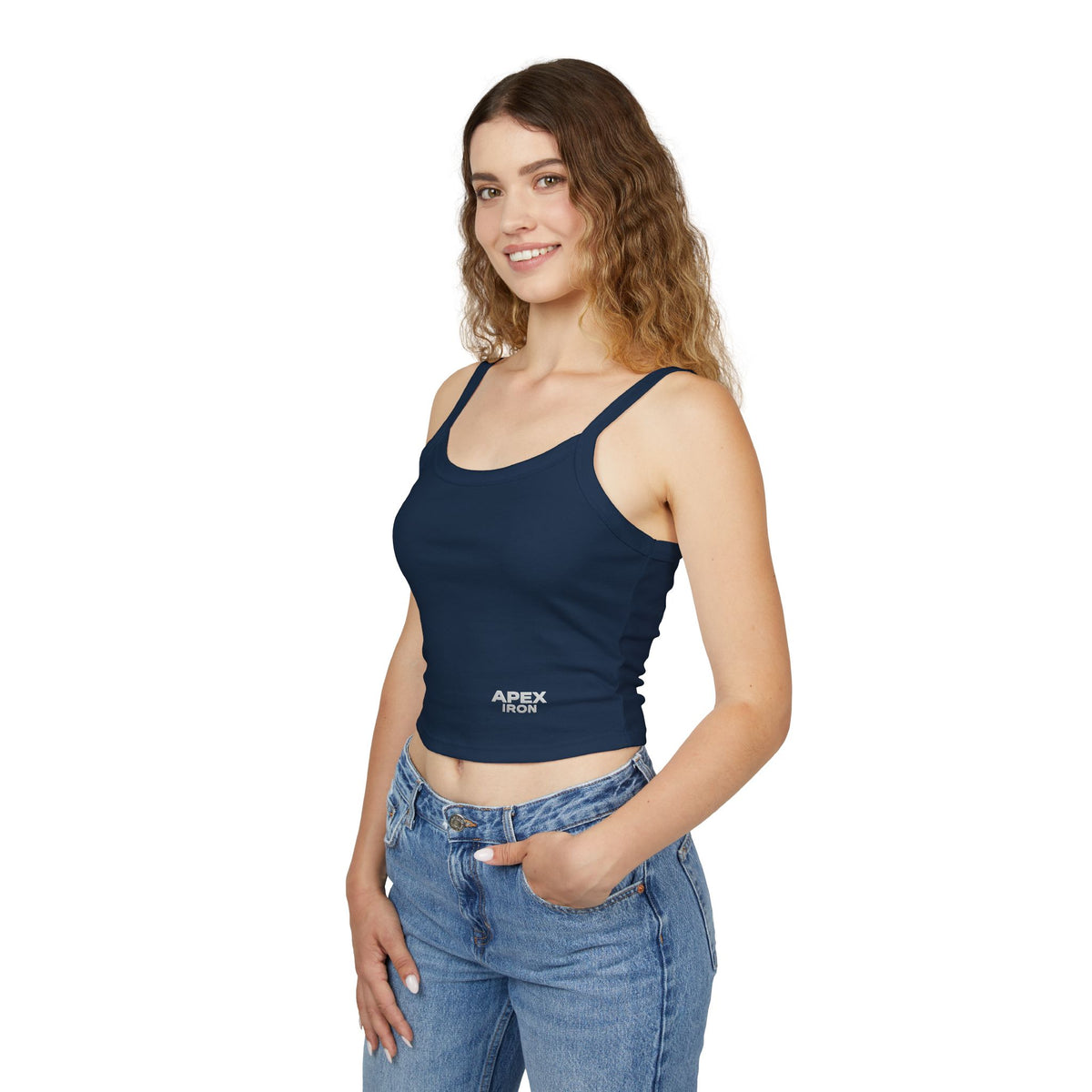 Apex Iron Crop Tank Top — Women's Fitness & Gym Spaghetti Strap Tank