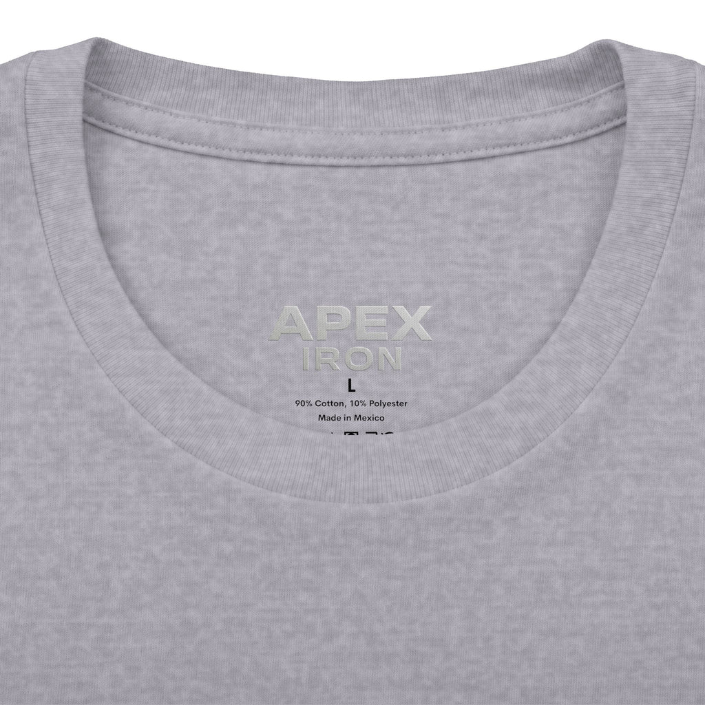 Apex Iron Gym Tee — Red Logo Strength T-Shirt