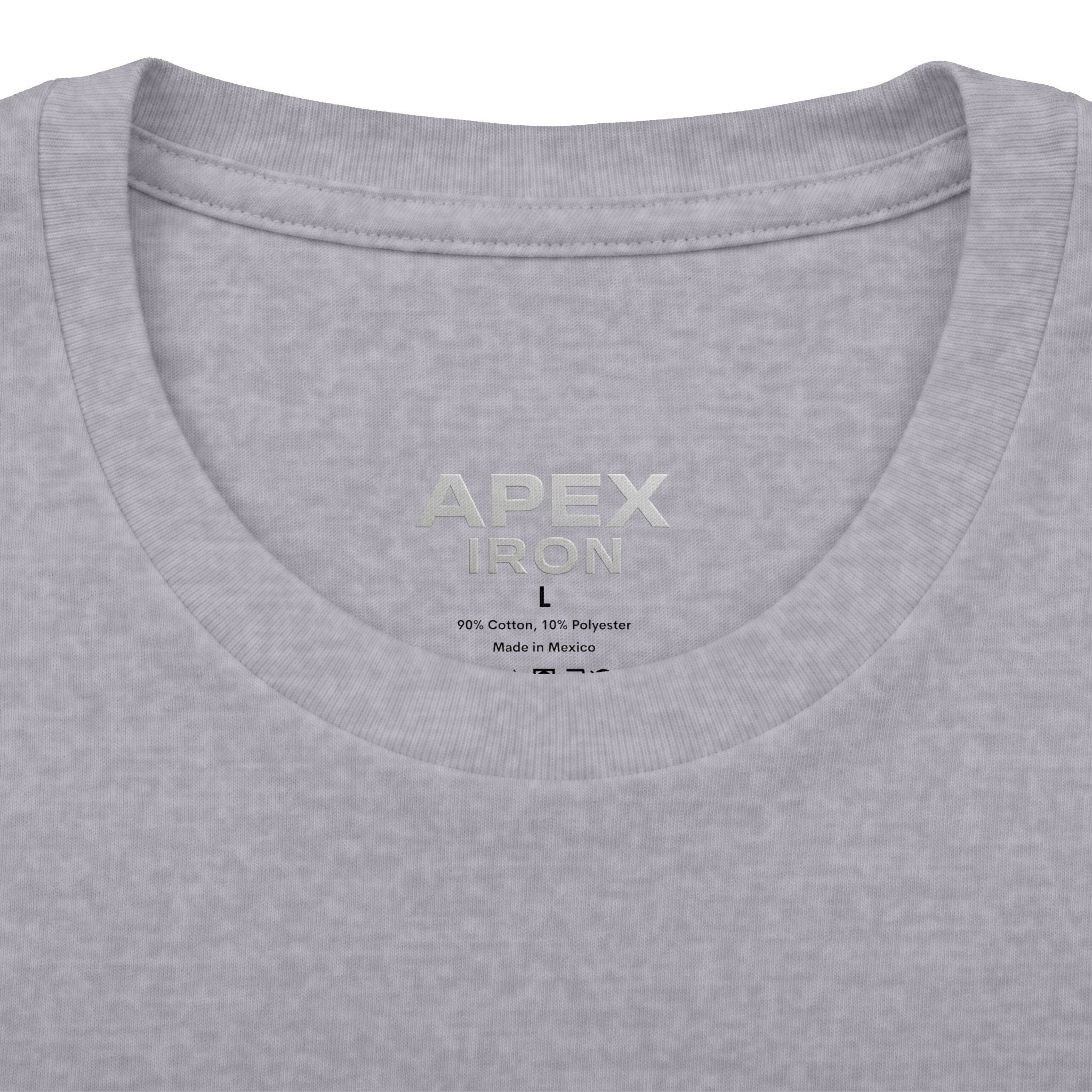 Apex Iron Gym Tee — Red Logo Strength T-Shirt