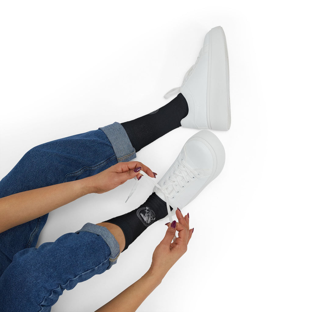 Black Sublimation Socks with White logo