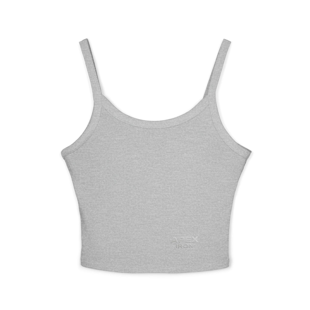Apex Iron Crop Tank Top — Women's Fitness & Gym Spaghetti Strap Tank
