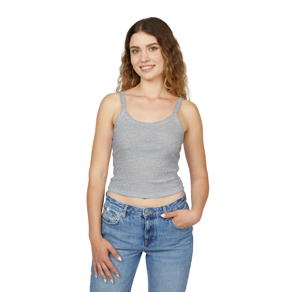 Apex Iron Crop Tank Top — Women's Fitness & Gym Spaghetti Strap Tank