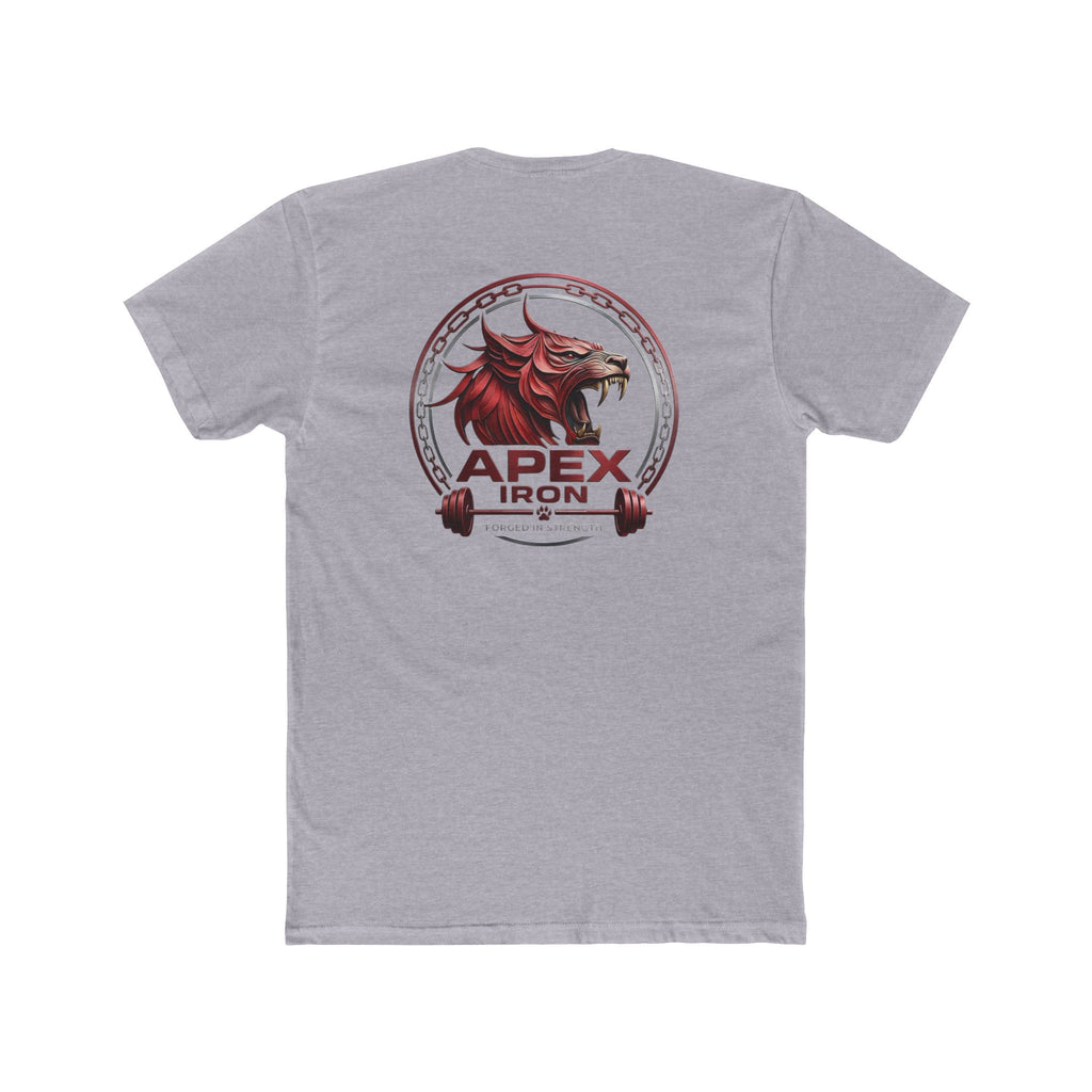 Apex Iron Gym Tee — Red Logo Strength T-Shirt