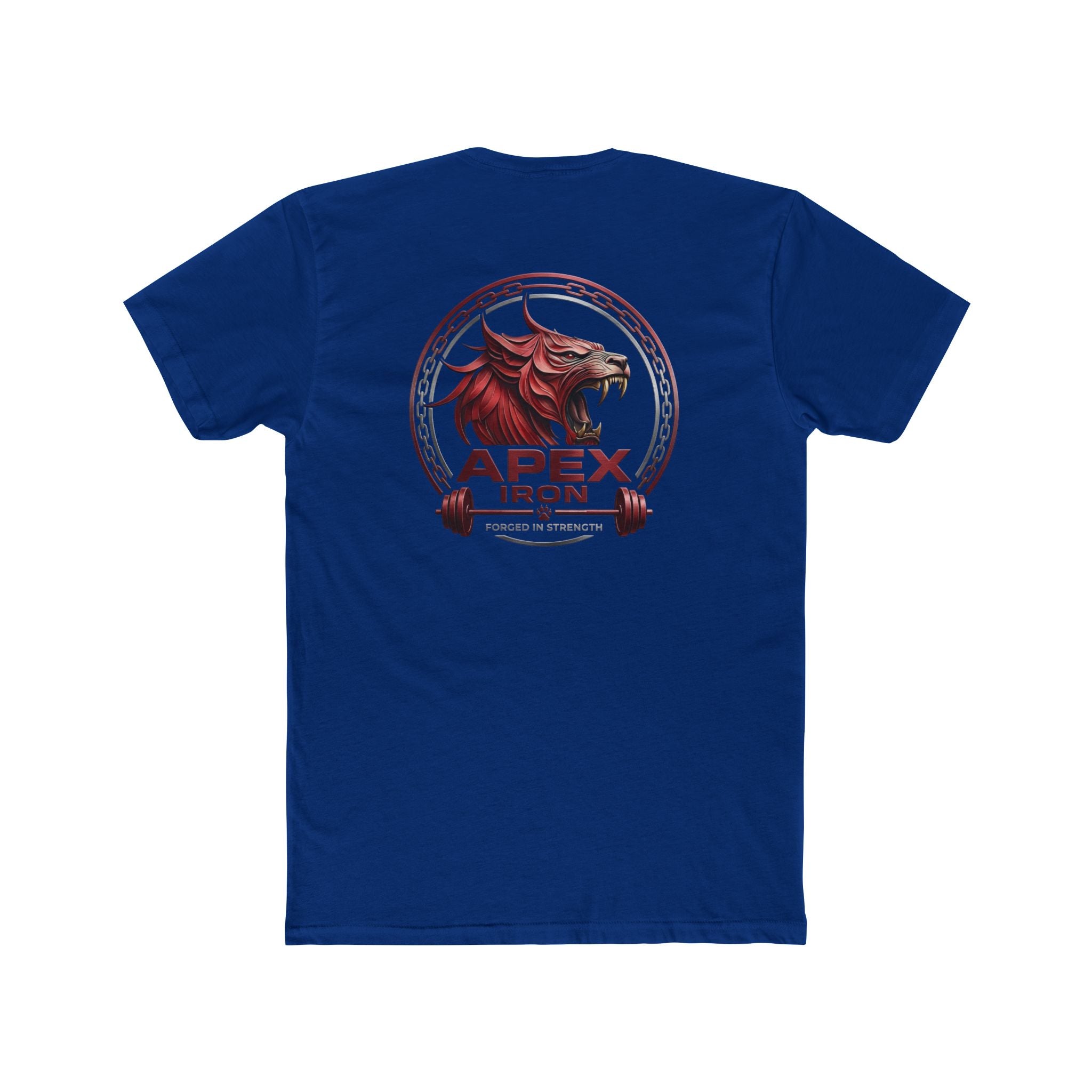 Apex Iron Gym Tee — Red Logo Strength T-Shirt