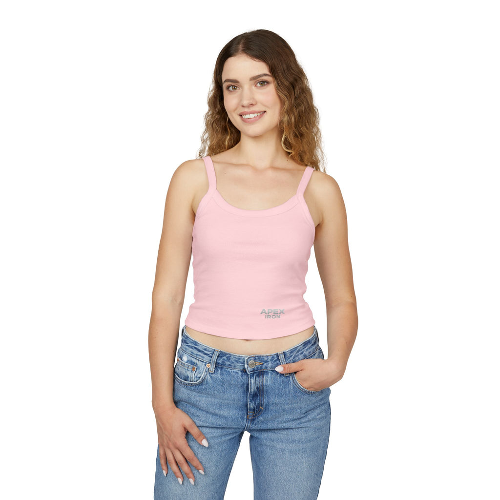 Apex Iron Crop Tank Top — Women's Fitness & Gym Spaghetti Strap Tank