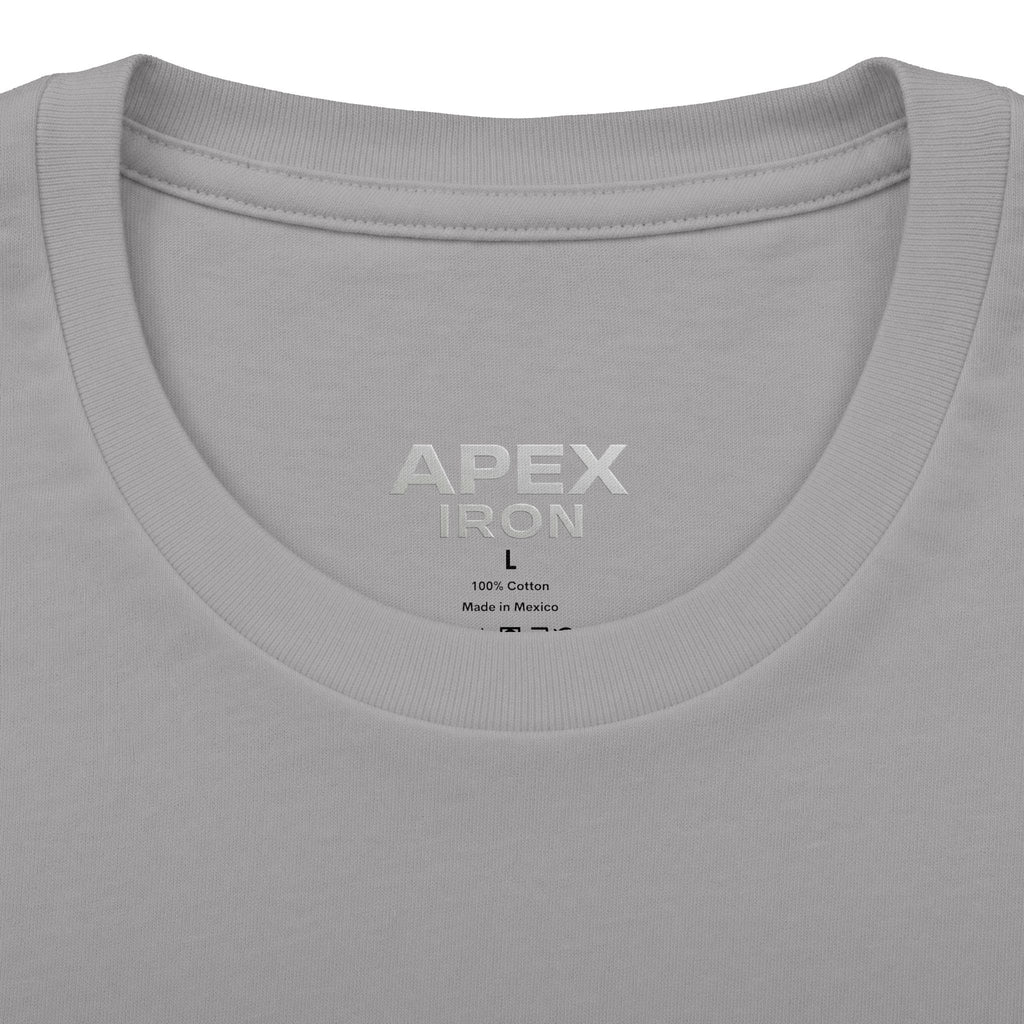 Apex Iron Gym Tee — Red Logo Strength T-Shirt