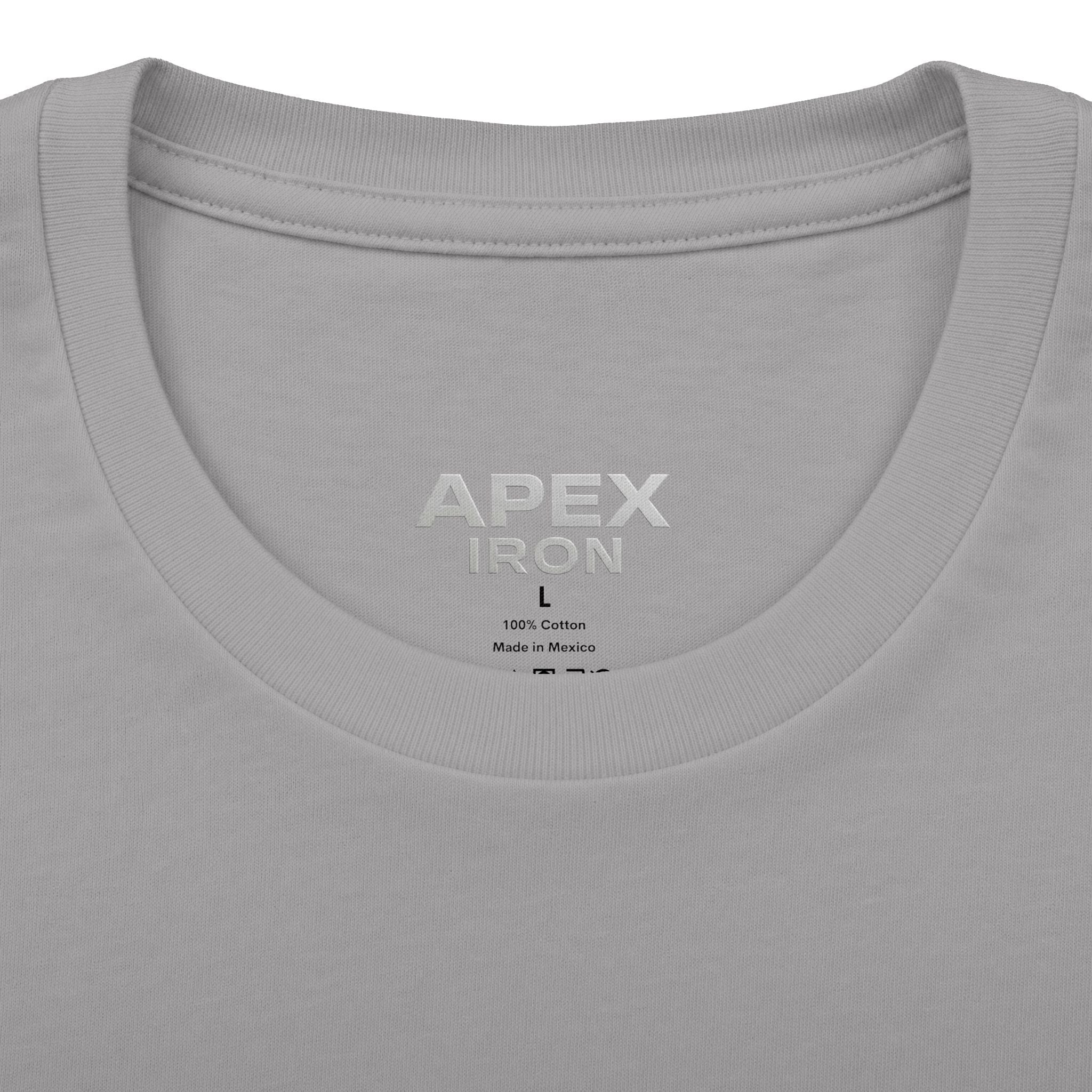 Apex Iron Gym Tee — Red Logo Strength T-Shirt
